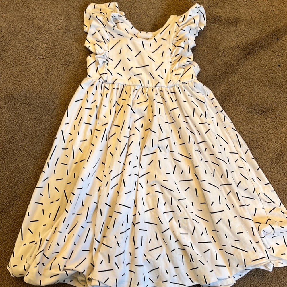 Remie Girl ruffle dress in sprinkle print